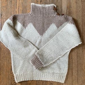 Hand knit vintage wool pullover